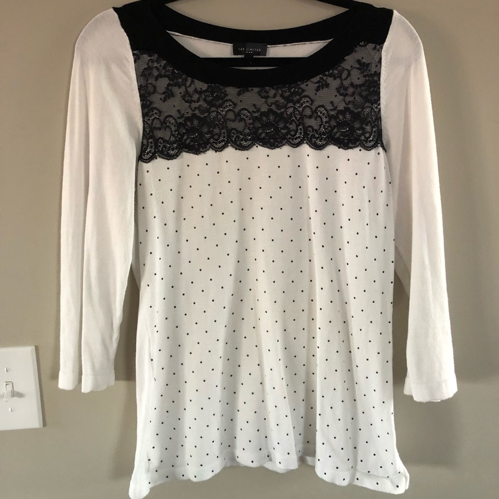 The Limited polka dot sweater